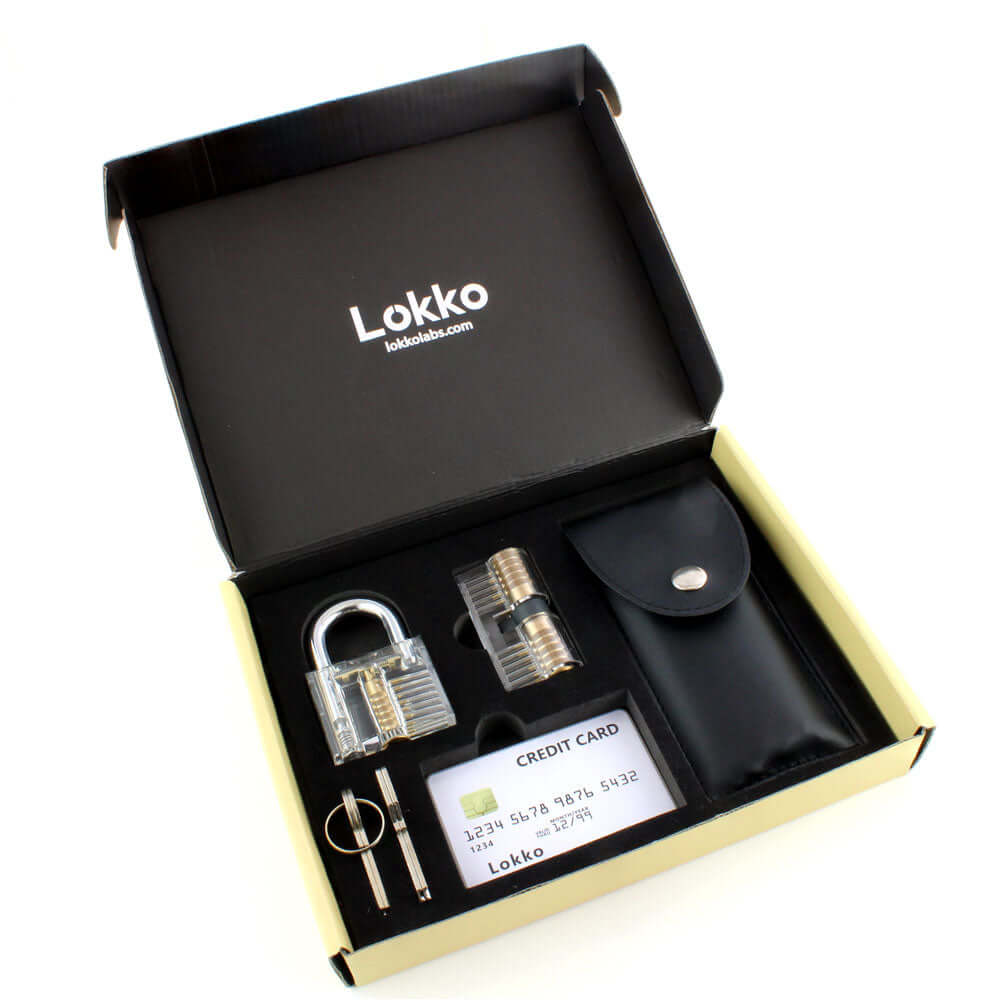 Lock Pick Set - for Beginners+: Lock Picks by LOKKO, Practice Locks, Covert Kit + How-to Guide