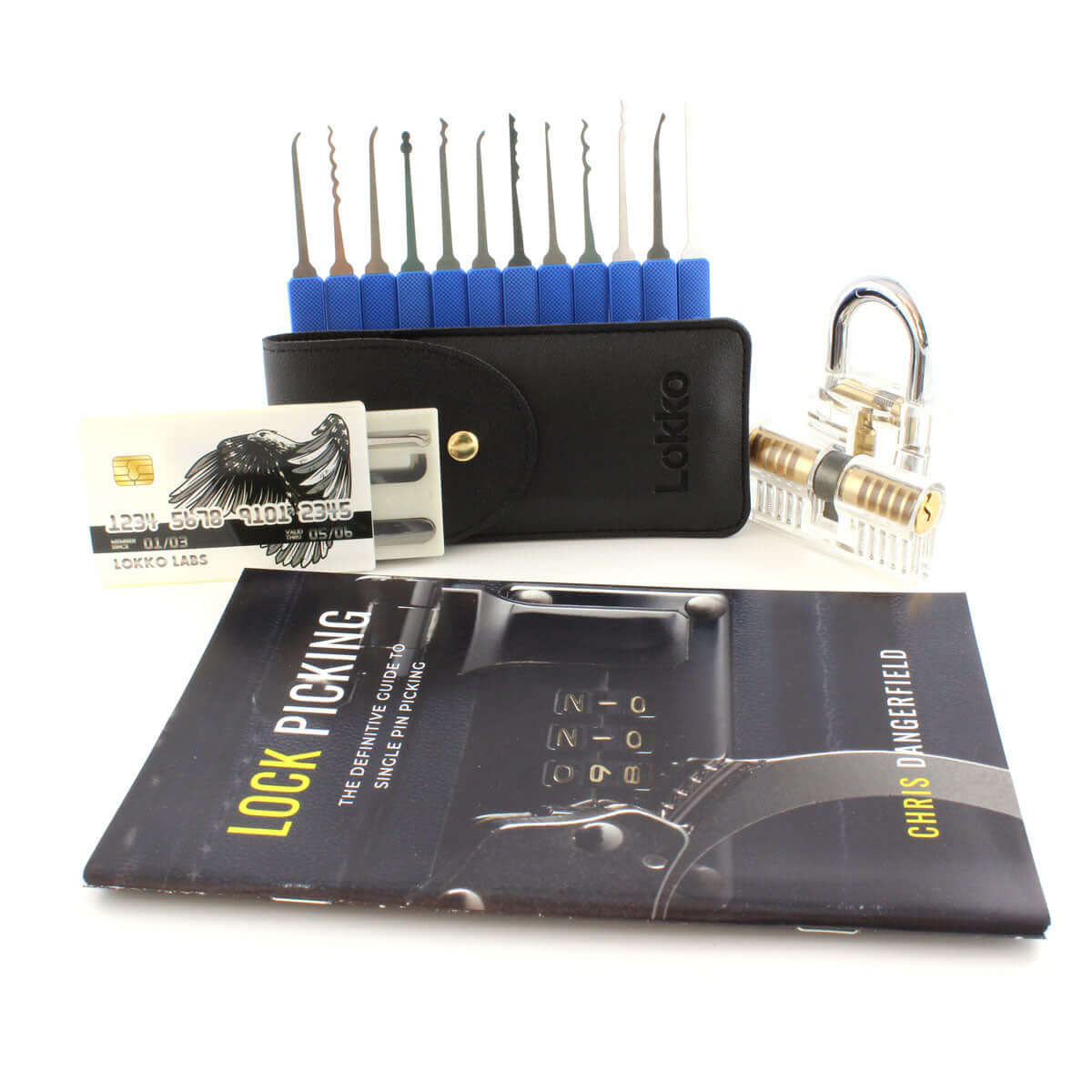 Lock Pick Set - for Beginners+: Lock Picks by LOKKO, Practice Locks, Covert Kit + How-to Guide